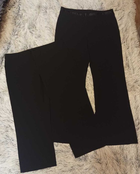 Zestaw spodni czarne materiałowe XL/42 damskie 5 sztuk