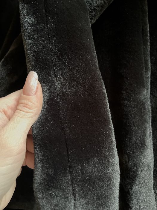 Еко шуба чорна М