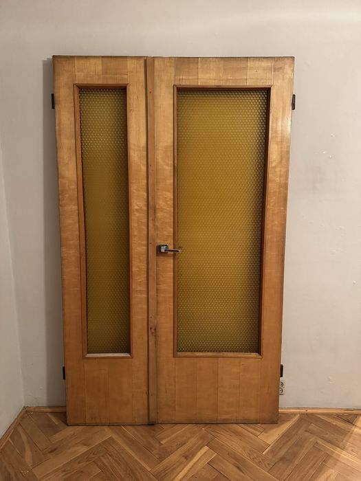 Komplet drzwi PRL lata 80 vintage 120cm / 80cm/ 70cm/60cm