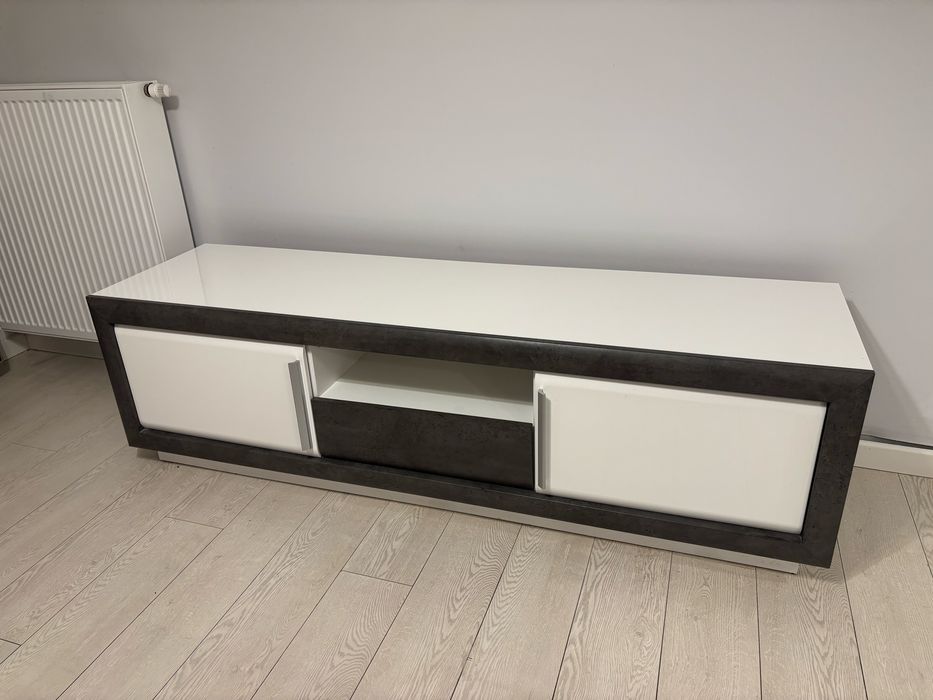 Szafka RTV / komoda pod telewizor biało-szara