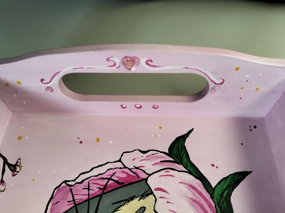 Caixa guarda jóias anime Totoro studio Ghibli pintado à mão