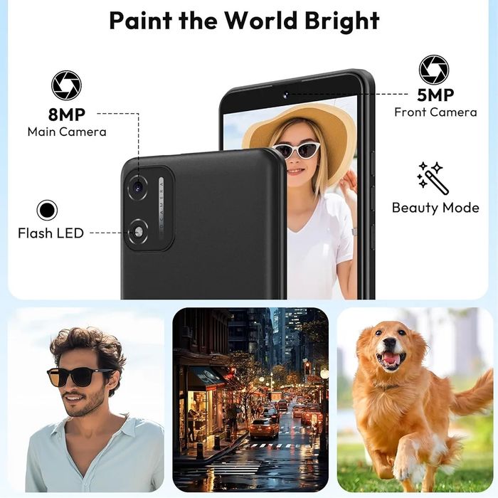 Xgody Android Phone X32, SIM Free Unlocked Mobile Phone com ecrã Andro