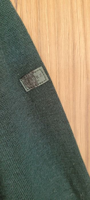 Ciemnozielony męski sweter wełna merino Maerz Muenchen,roz 56