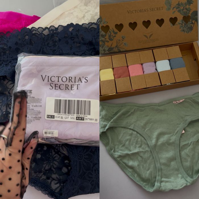 Трусики бікіні Victoria’s Secret розмір XXL набір 5 шт,на S набір 7 шт