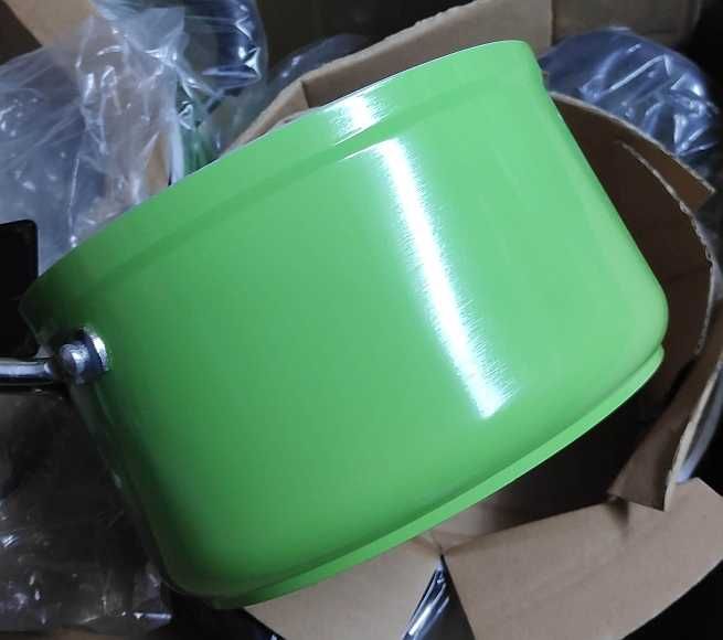 Komplet garnki z powłoką ceramiczną 7el zielone