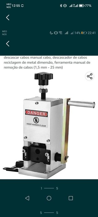 Máquina descarnar fio
