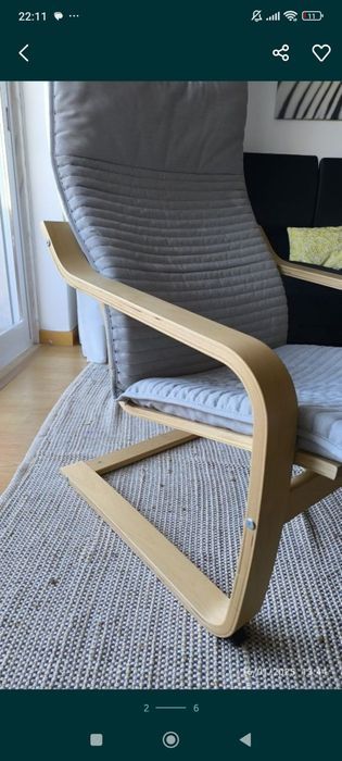 Cadeirão cinzento ikea