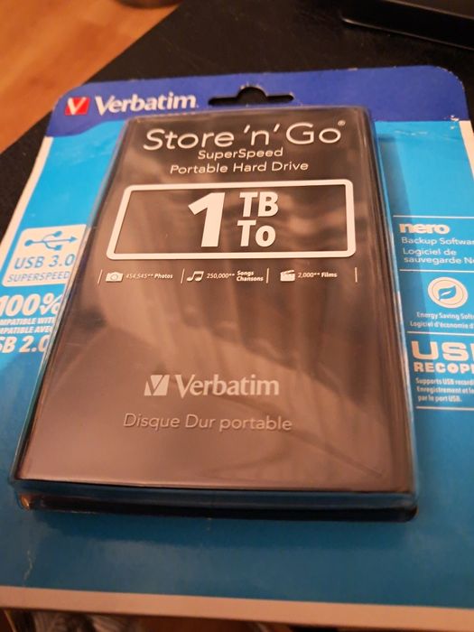 Dysk Vrebatim ssd 1 tb nowy.