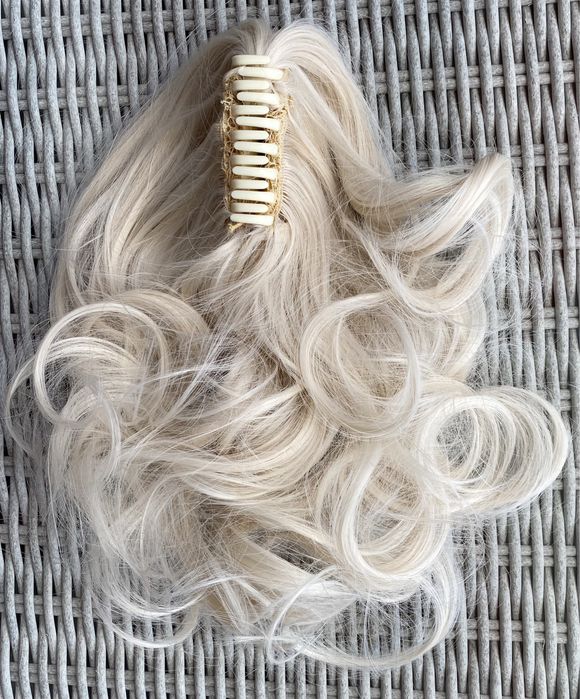 Premium Ultra włosy doczepiane, platynowy blond, 34 cm kucyk 602.