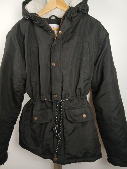 Lee Cooper kurtka damska czarna parka zimowa z kapturem L