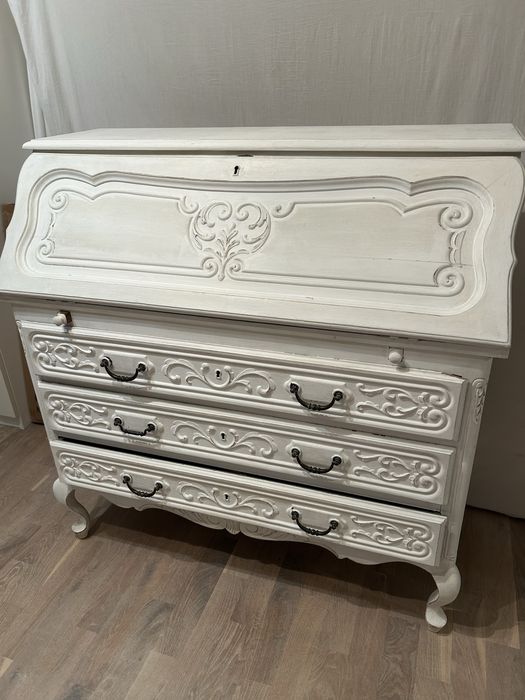 Komoda Sekretarzyk w stylu vintage, drewniany
