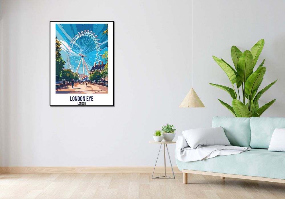 Plakat 75x100cm London Eye, London
