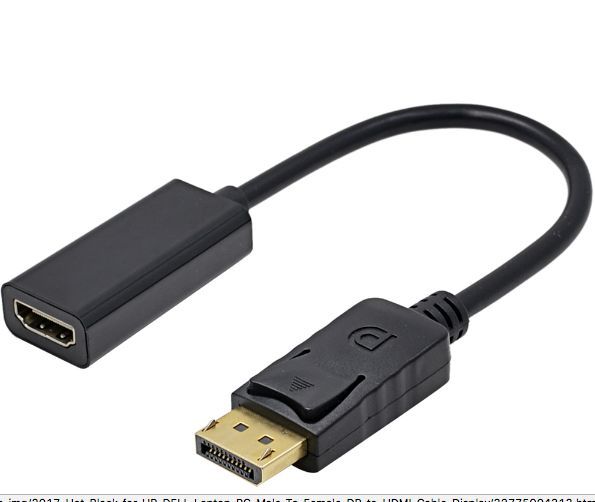 Adaptador para HP/Dell portátil, DP Display Port (M) para HDMI (F)