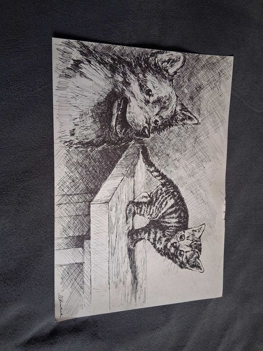 Wkład od obrazu Pies i kot