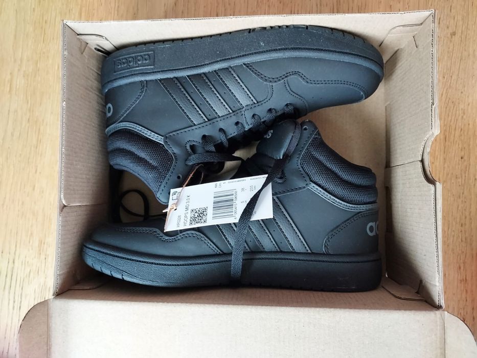Buty do koszykówki adidas hoops mid 3.0 k czarne wysokie