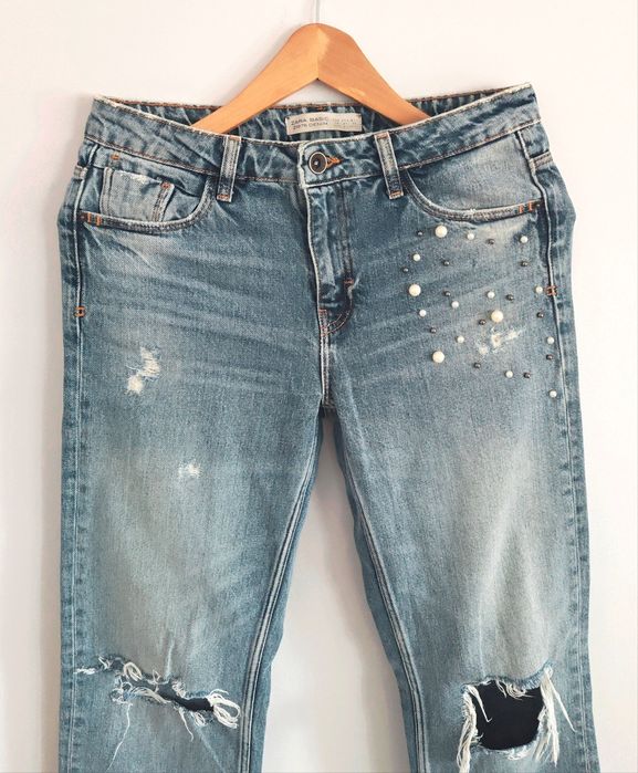 Spodnie jeansowe jeansy Zara S