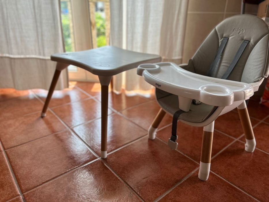 Cadeira alta evolutiva Multi 3 em 1 Cinzento
