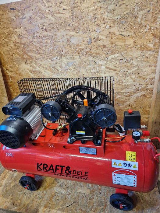 Kompresor olejowy 100L sprężarka 230V dwutłokowy 3,8KM