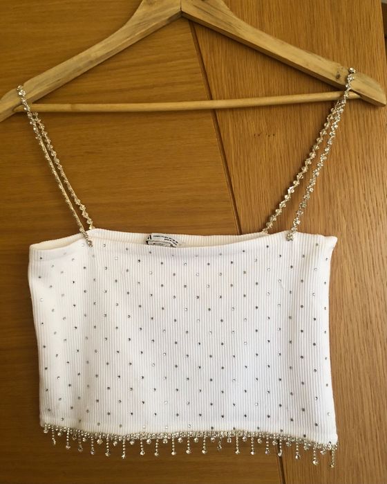 Top Zara com brilhos/brilhantes