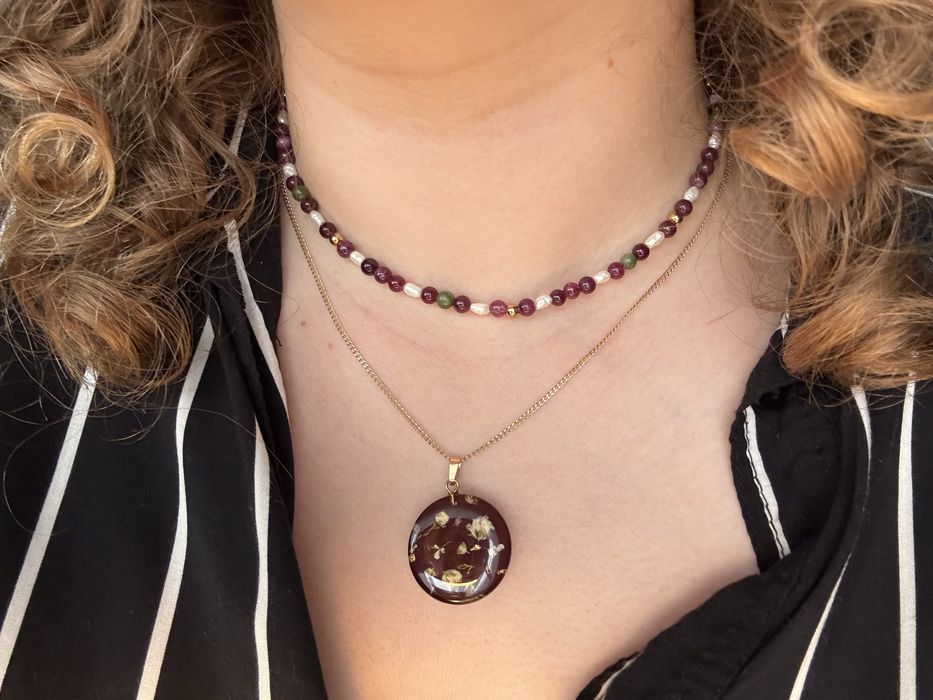 Naszyjnik handmade z naturalnych kamieni