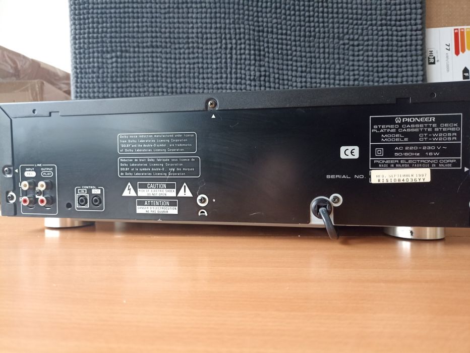 Pioneer deck Cassetes duplo Ct-w205r