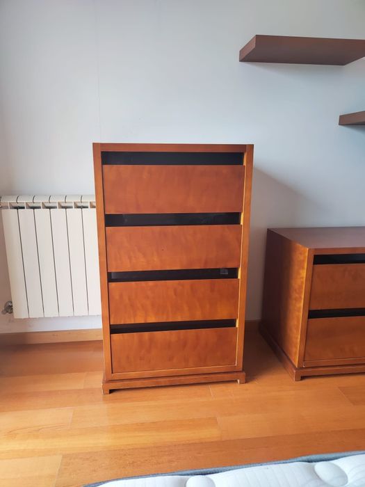 Conjunto de quarto casal madeira maciça