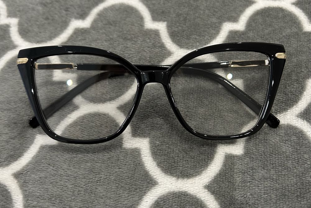 Oprawki okulary korekcyjne zerówki kocie oko plastikowe do szkieł nowe