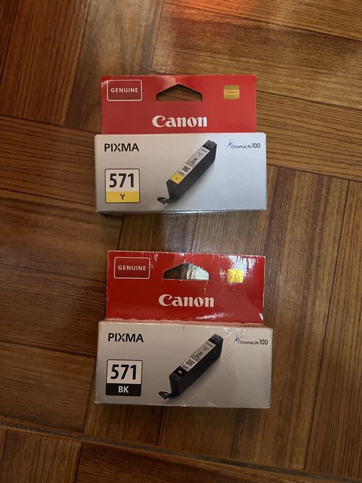 Canon PIXMA 571 BK + 571 Y Originais (Novos e Selados)