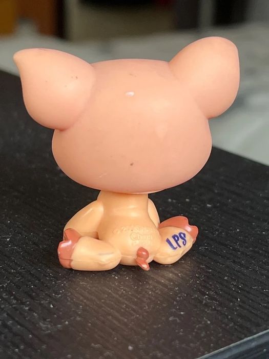 1934 Peach Cream Pig Green Eyes, Morelowa świnka LPS