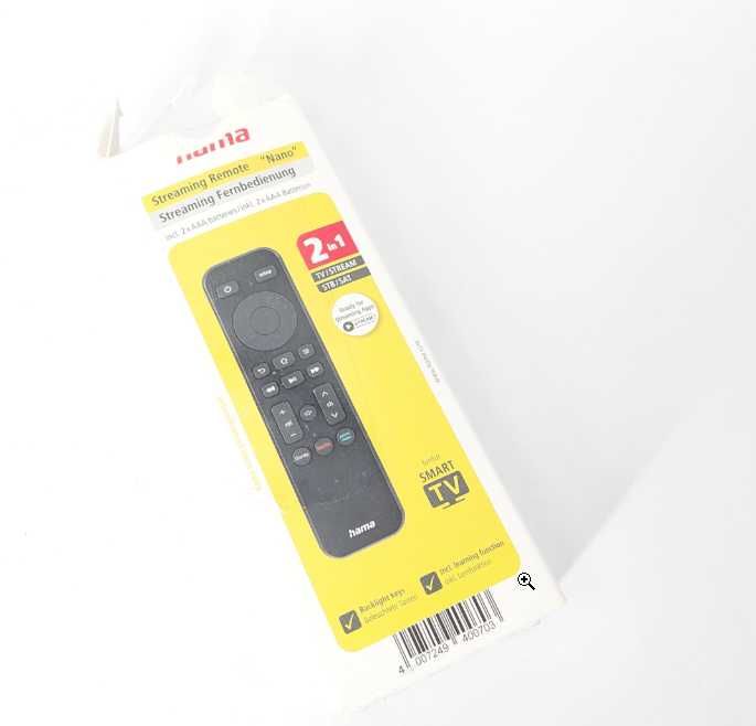 Uniwersalny pilot Hama do usług Smart TV + streaming czarny