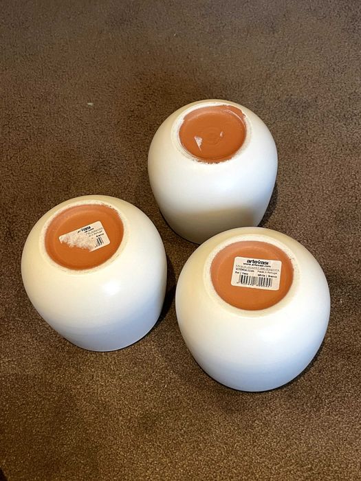 Conjunto 4 vasos brancos