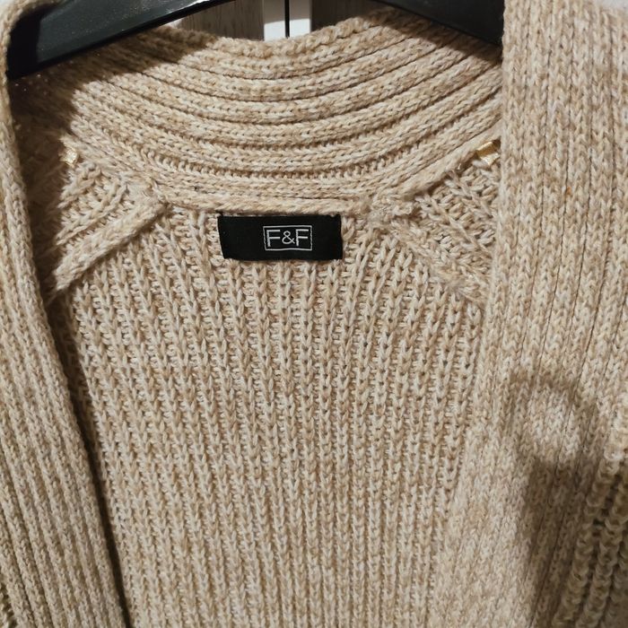Sweter - kardigan beżowy