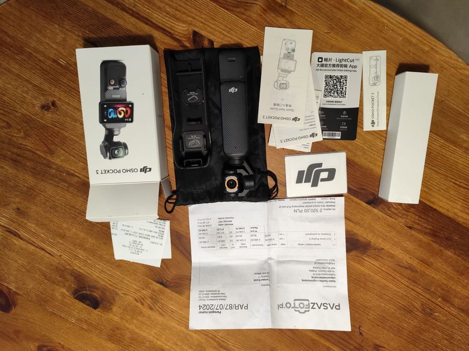 Kamera DJ OSMO POCKET 3 + akcesoria, jak nowy