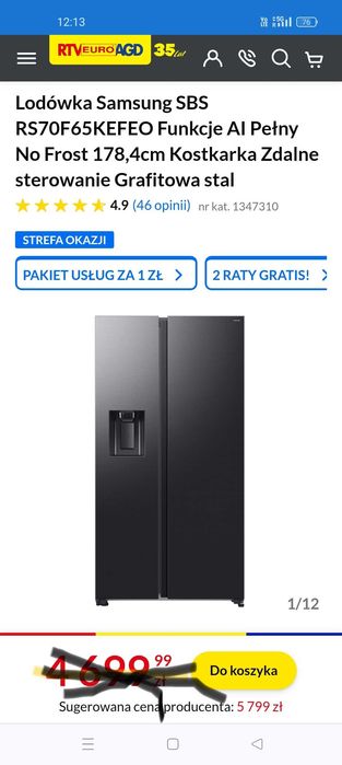 Lodówkę Samsung.