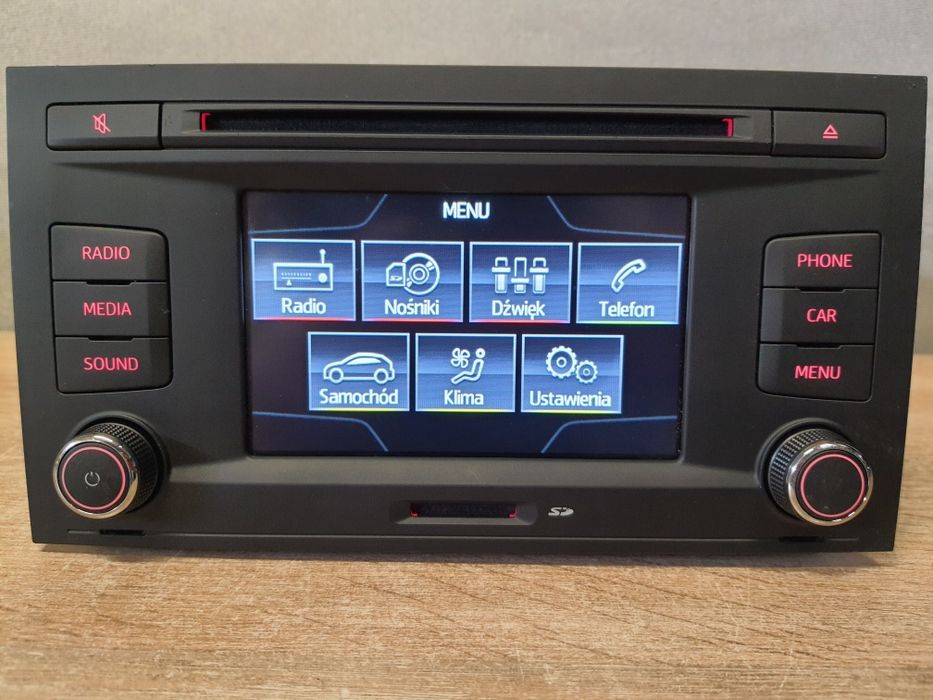 Radio samochodowe SEAT VW MIB Entry VD1 / Bluetooth, AUX, Multimedia LEON 3 III Ibiza Toledo