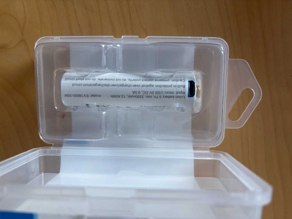 Bateria 18650 Everactive de 3500mAh com carregamento micro-usb
