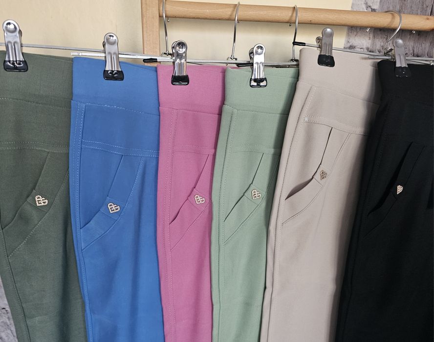 Świetne duże spodnie rybaczki Kolory