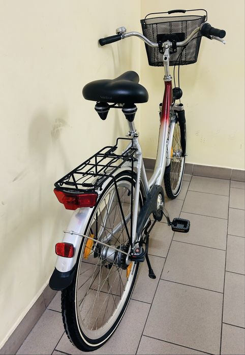 Ładny Rower Miejski Damski Damka 7 biegów + Koszyczek