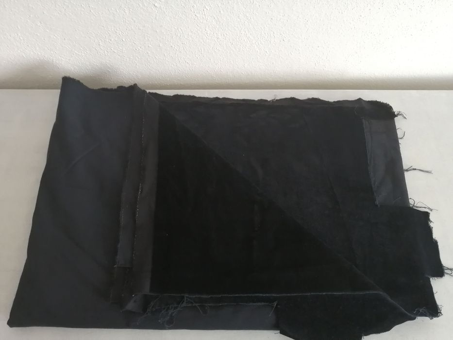peça de veludo negro