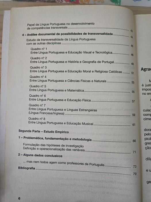 transversalidade da língua portuguesa