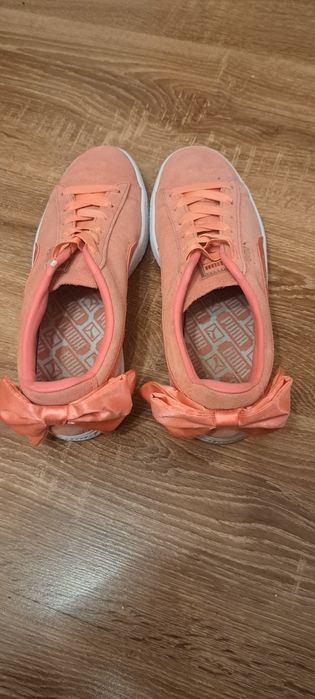 Buty sportowe, adidasy, trampki, puma, 40,5, kokarda, morelowe