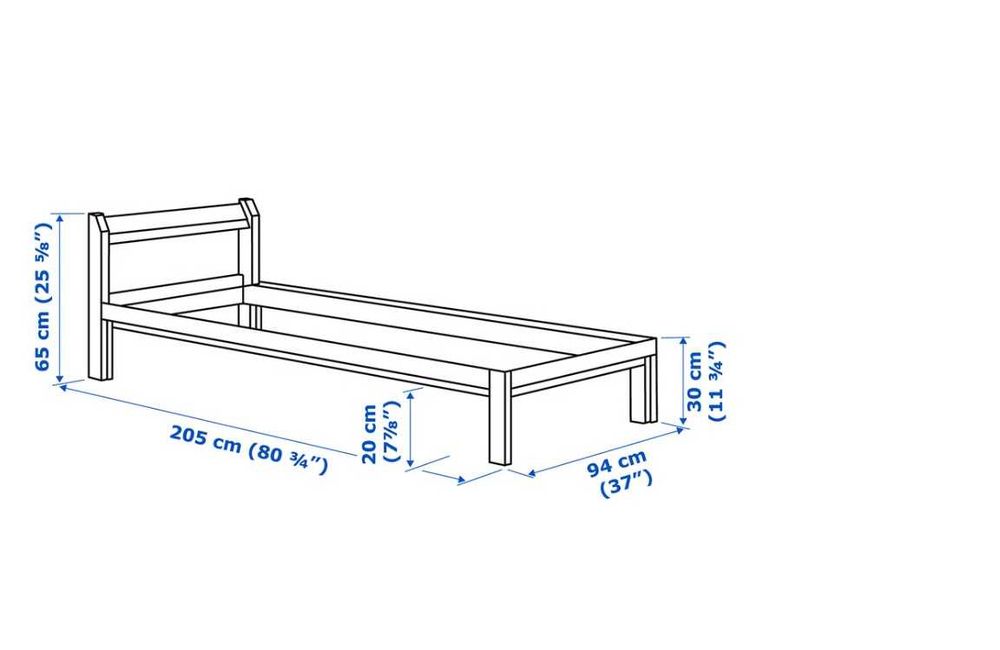 Estrutura de cama Solteiro (modelo IKEA)