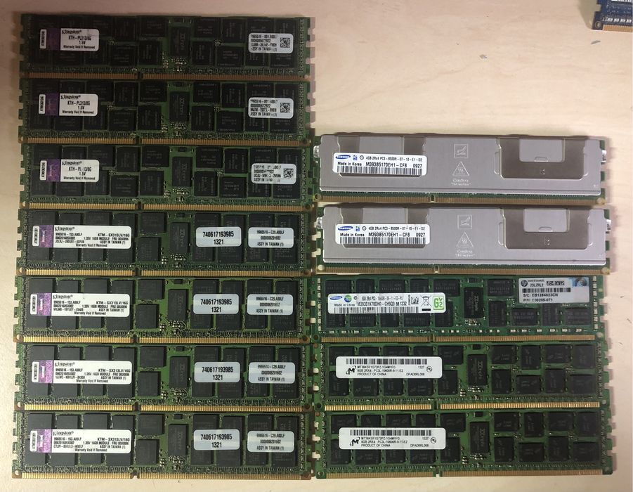 Лот серверных процессоров Intel Xeon, ОЗУ Серверная/ПК/Ноутбук