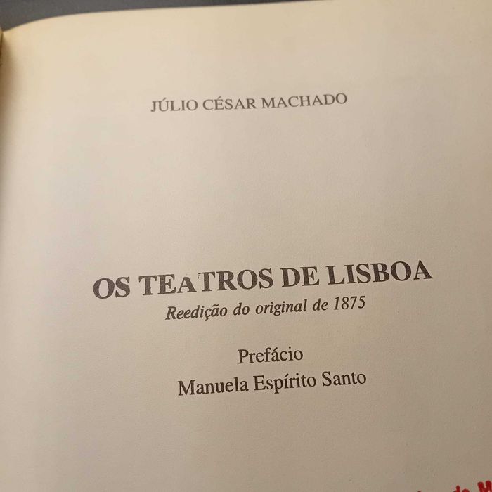 Julio César Machado, Os Teatros de Lisboa
