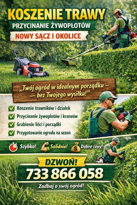 Pielęgnacja ogrodu | Koszenie trawnika | Nowy Sącz i okolice