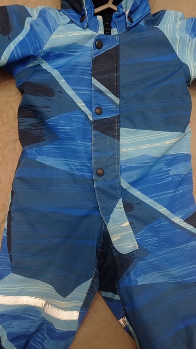 Зимовий комбінезон Reima, зимова шапочка з натуральним пампоном