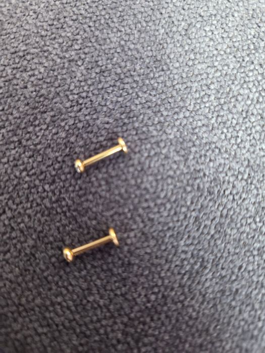 Kolczyki labret cyrkonia 1,2/8/3 mm, stal chirurgiczna