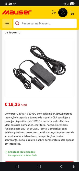 Vendo conversor isqueiro436154687659059200