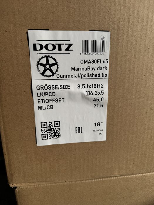 Nowe Felgi aluminiowe DOTZ 5x114,3 8,5jx18” et45
