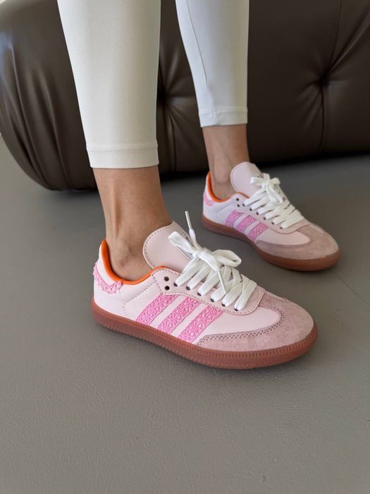 НОВИНКА! Adidas Samba Lace Pink 36 37 38 39 40 41 адідас самба рожеві